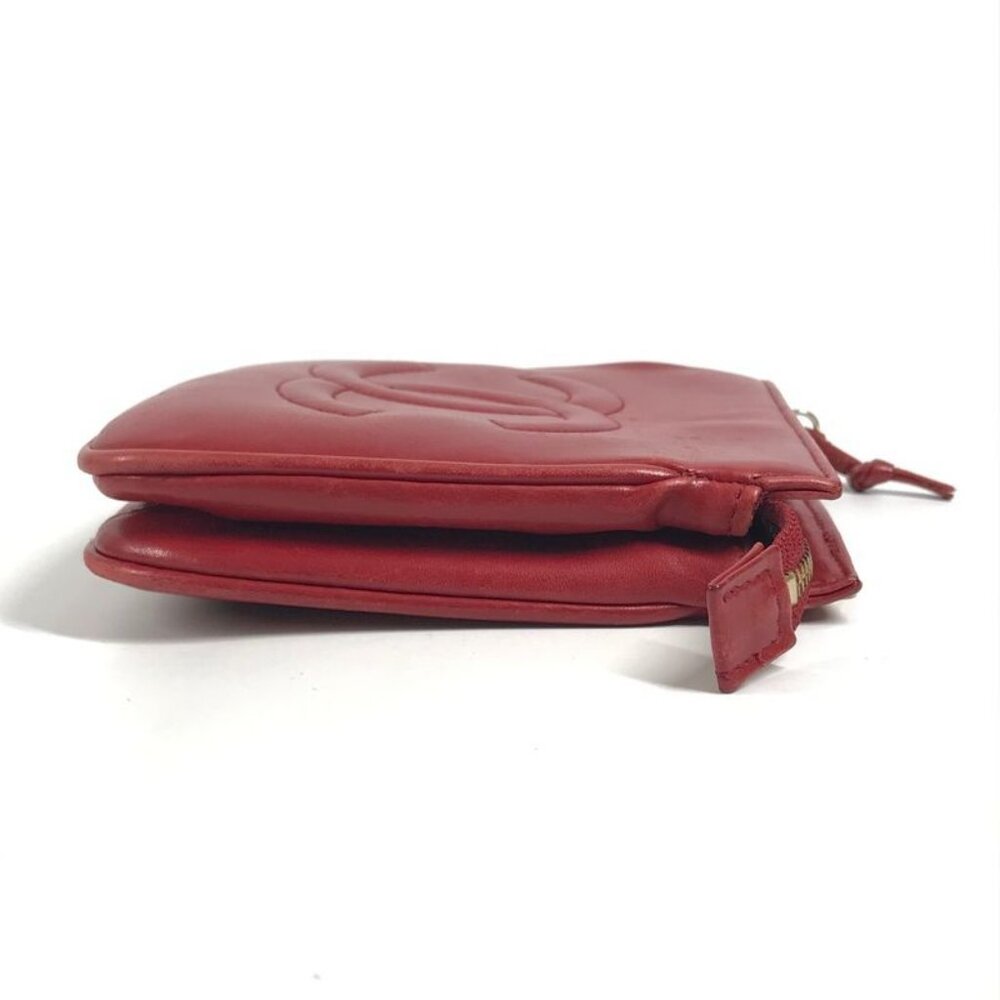 Chanel Waist Bag Big CC Logo Leather Red - Picture 5 of 9